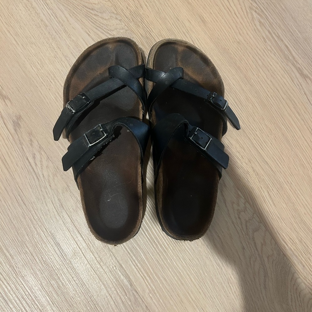 Birkenstock Black Toe Sandals - Well-worn